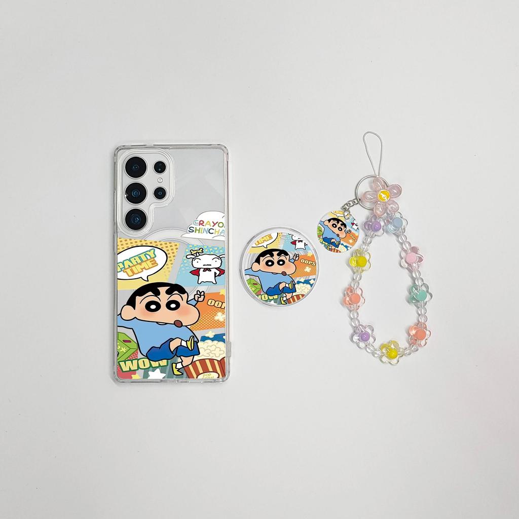 สําหรับSamsung S25 FE S25 UltraกรณีS24 Ultra S24 FEน่ารักการ์ตูนS24 S23 Plusฝาครอบแม่เหล็กS22 Ultra 