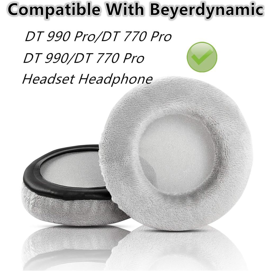 DT770 Velour Ear Pads Replacement Cushions Earpads Foam Pillow Compatible with Beyerdynamic DT 990 P