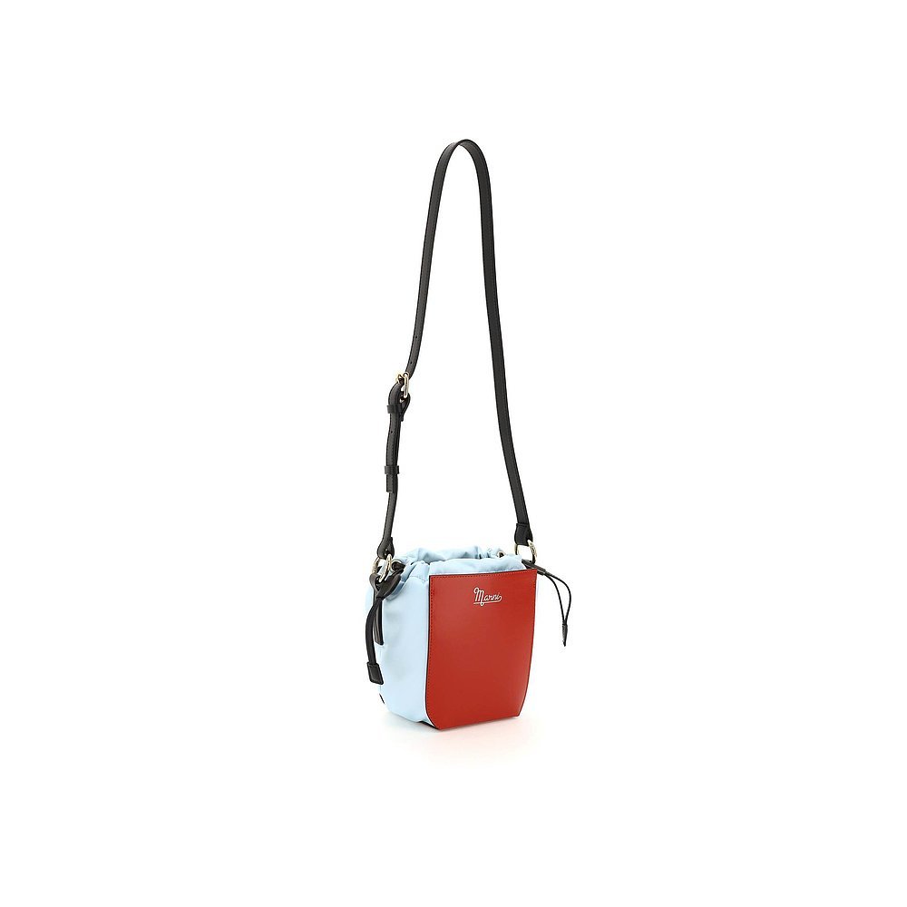 Hong KongStraight Hair Marni Ladies Bucket Bag - Color Matched Leather with Logo - Stylish for Commu