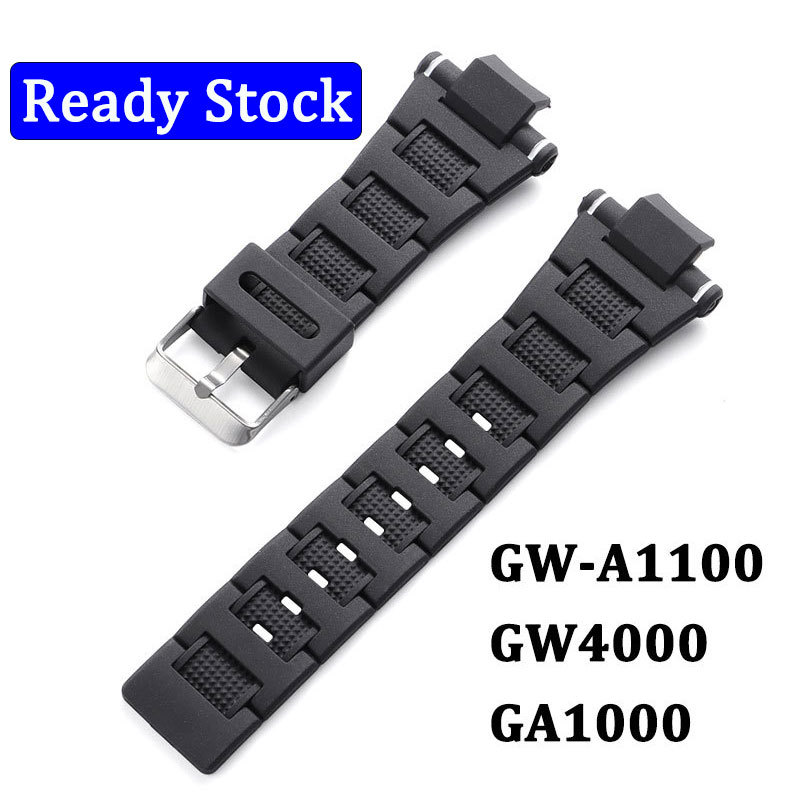 สายนาฬิกาซิลิโคนสําหรับ Casio G-Shock GW-A1100 GW4000 GA1000 สายนาฬิกาอิเล็กทรอนิกส์สร้อยข้อมือยางกันน้ํานาฬิกาผู้หญิงผู้ชายนักเรียนสายรัดข้อมือ