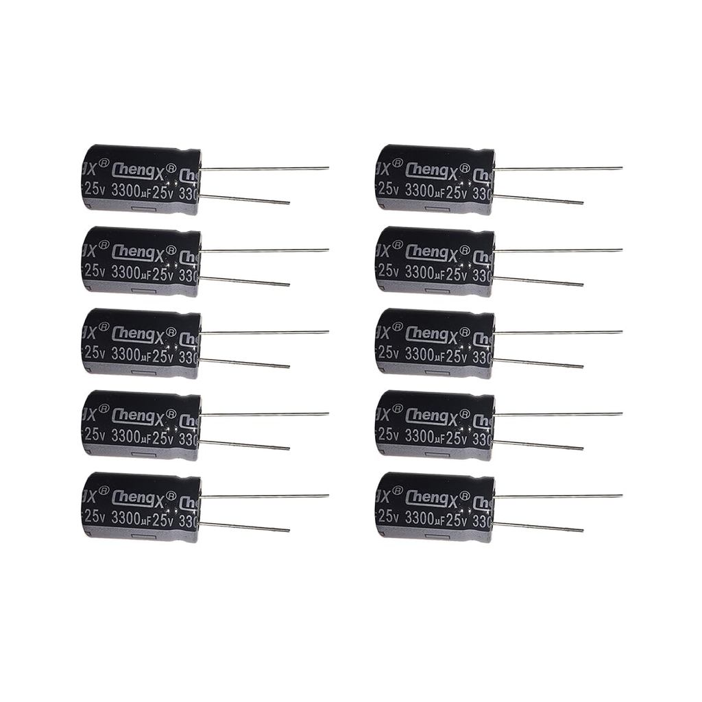 3300uF 25V 16X25 +/-20% 105°C 10 PCS อลูมิเนียม Electrolytic Capacitors,3300 MFD,3300uF 25V Capacito