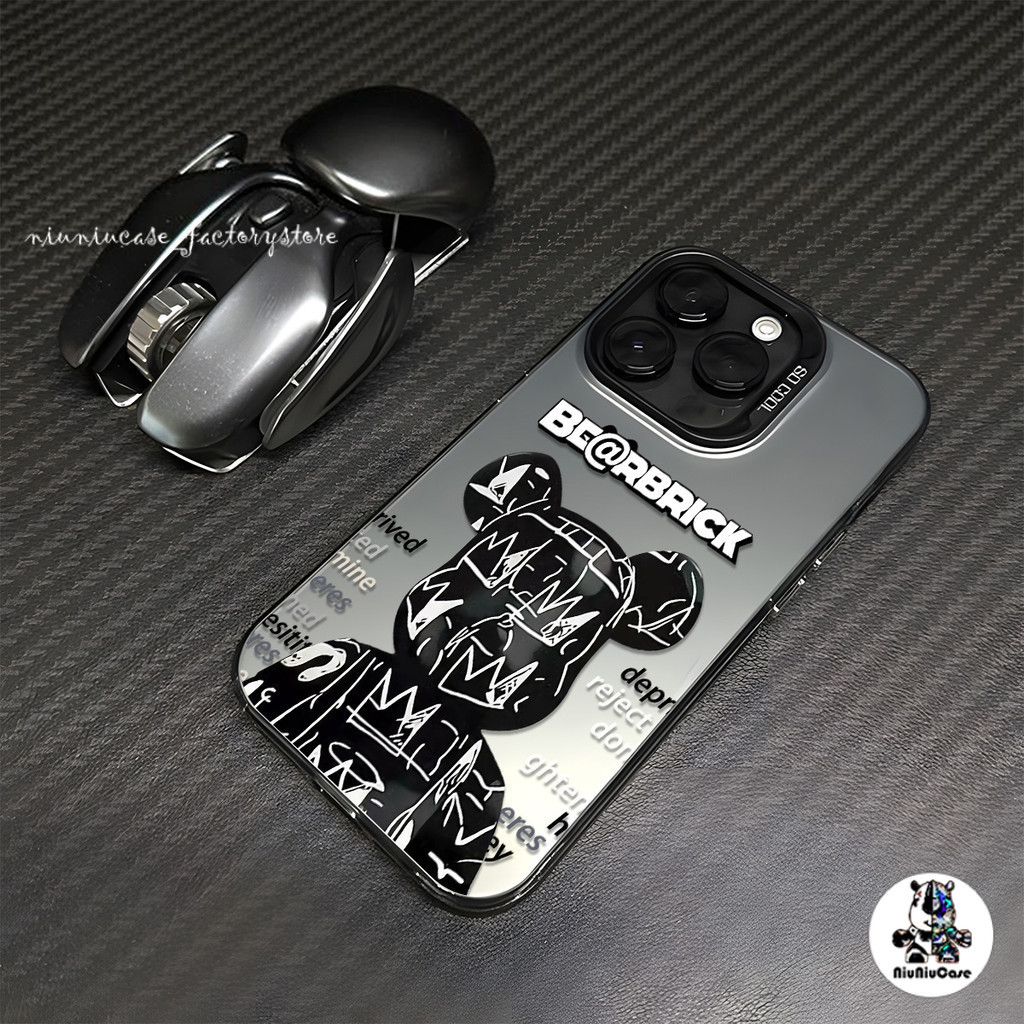 สำหรับ iPhone 17 16 13 12 14 11 15 Pro Max XR X Plus XS  7 8 แบรนด์แฟชั่นหมีรุนแรงรูปแบบกรณีโทรศัพท์กรณียากกันกระแทกและ - รูปที่ 2