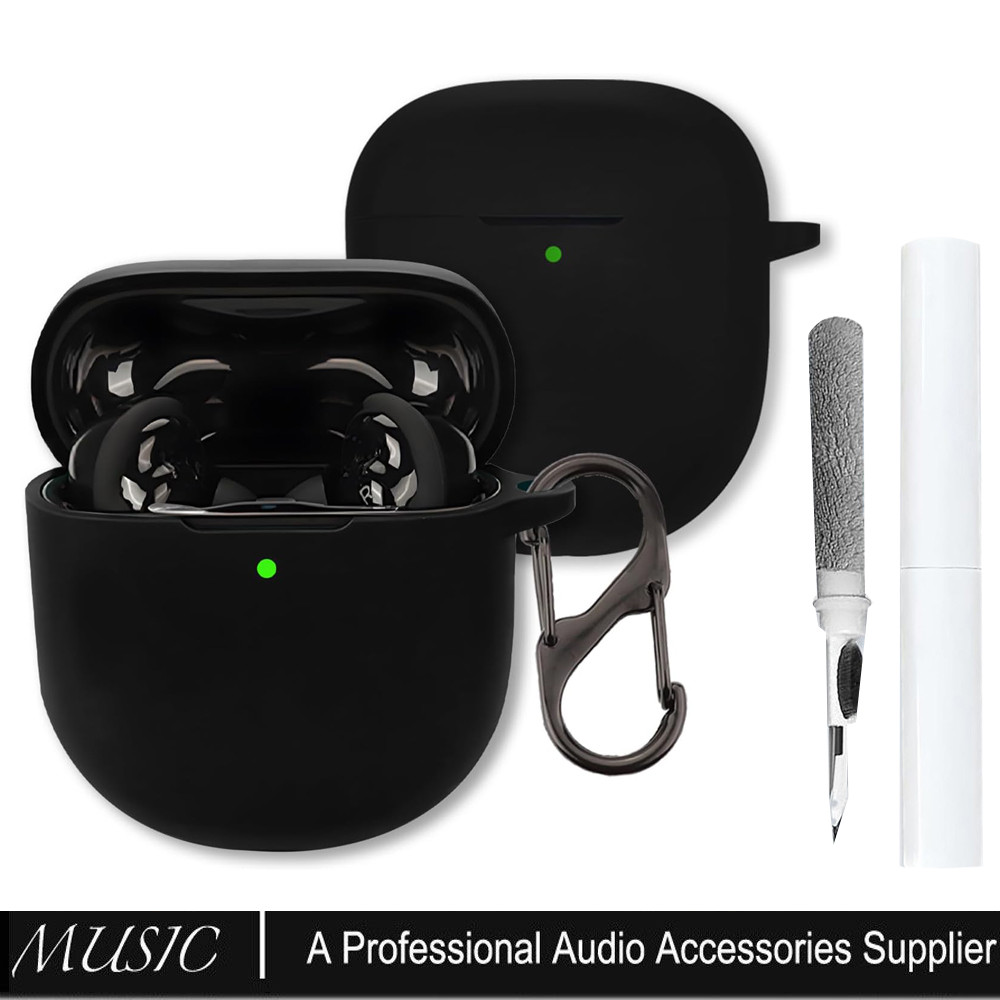 เคสสําหรับ Bose QuietComfort Ultra Earbuds (2nd Gen, 2025), ฝาครอบป้องกันซิลิโคนกันกระแทกพร้อมคาราบิ