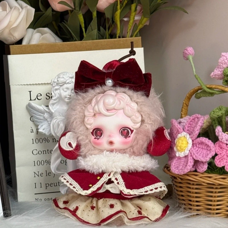 สําหรับ SP Skullpanda ตุ๊กตาคริสต์มาสสีแดงชุดเจ้าหญิง Cape เสื้อผ้าชุดสําหรับ SKULLPANDA ตุ๊กตาคริสต