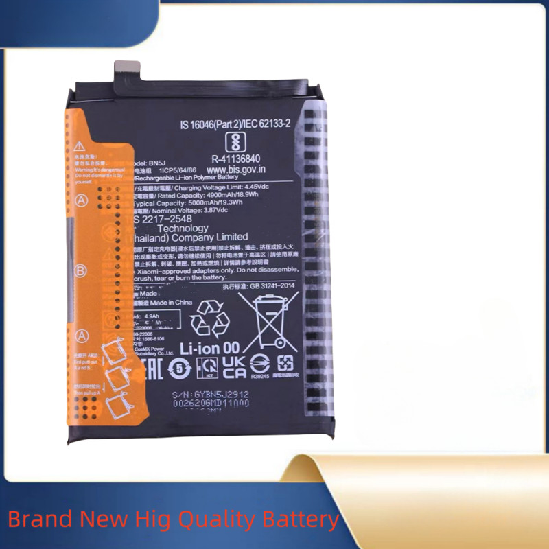 BN5J 5000mAh 3.87V  For Redmi Note 12 5G Mi POCO X5 5G Mobile Phone Batteries
