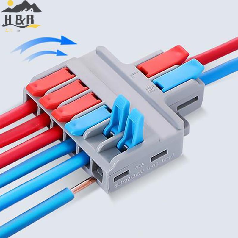 H&B ธ.ค. Quick Splitter 2 In 4/6 Out Wire Connector Universal สายไฟสายเชื่อมต่อ {th}