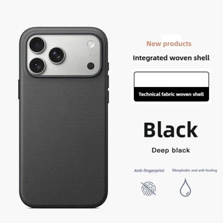 หรูหราN52 Magnetic Techทอเคสโทรศัพท์สําหรับiPhone 17 Pro Max 17Proด้านข้างในตัวกล้องTouch Aiปุ่มปลอกโลโก้สานกันกระแทกป้องกันลายนิ้วมือปกหลัง