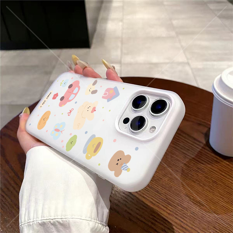 2 ใน 1 เคส Honor X5C X5C Plus X7D X9D X9A X7C X7B X6C X9C X9B X9 4G X8C เคสโทรศัพท์ลายการ์ตูนลูกสุนัขรถ - รูปที่ 2