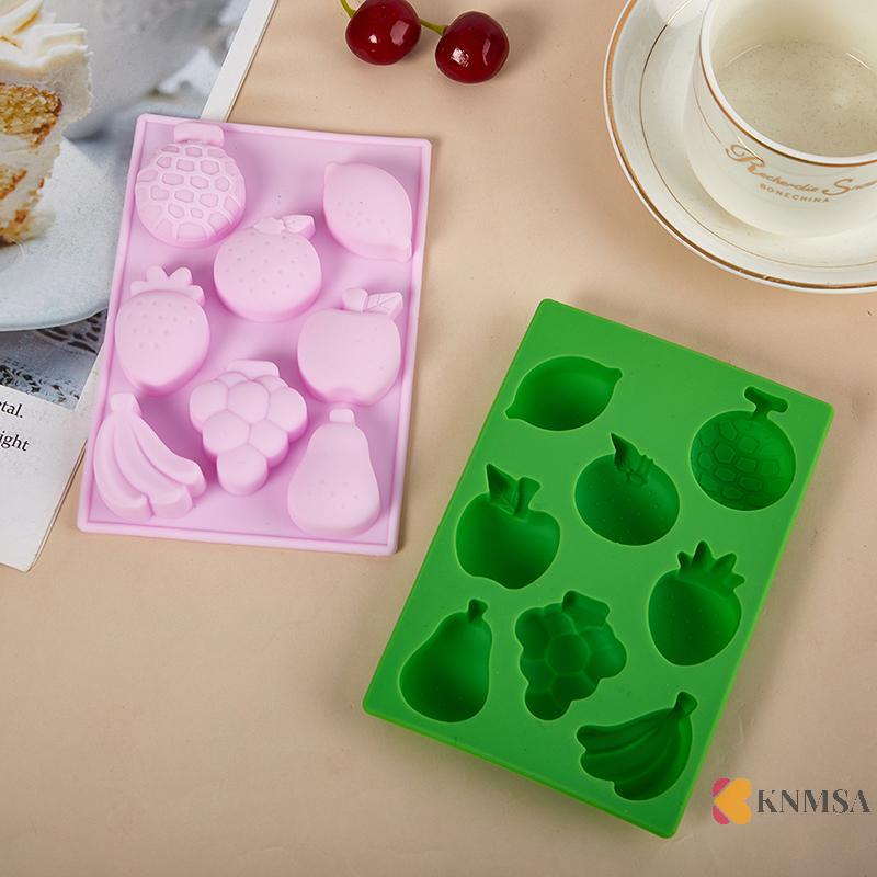 KNMSA] 3D Cartoon Fruit Shaped Silicon Mold Strawberry Banana Watermelon Pear DIY Soap Chocolate Cak