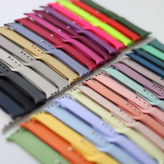 สายยางซิลิโคน for Smartwatch Iwatch Ultra/SE 3 2 Series 11 10 9 8 7 6 549 46 45 44 42 41 38มม สายรัดข้อมือเปลี่ยนอ่อน