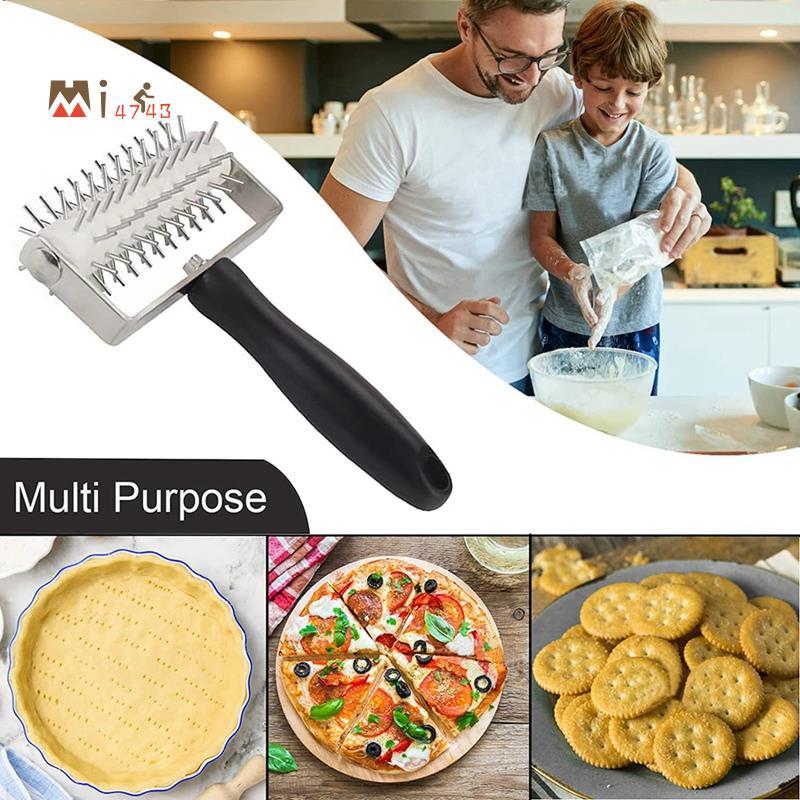 Mi4743Pizza Pin Puncher Dough Hole Maker Pizza Dough Roller Kit พร้อมที่จับพลาสติก, เครื่องมือเชื่อม