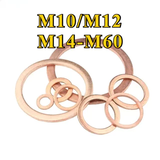 แหวนทองแดง แหวนน้ำมัน แหวนอีแปะ ทองแดง น้ำมันเครื่อง / GB97 COPPER FLAT WASHER M10/M12/M14-M60 [NBL]