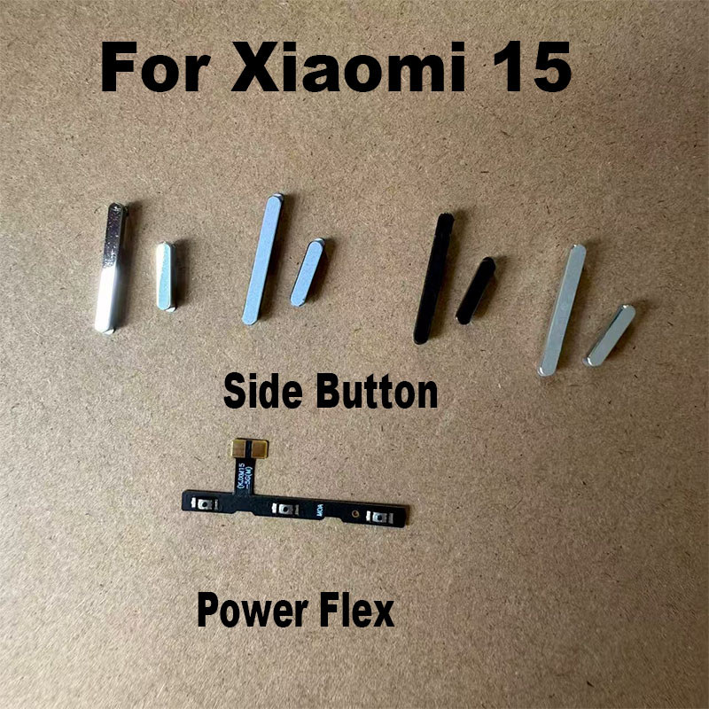 1X สําหรับ Xiaomi 15 ปุ่มปรับระดับเสียงสวิทช์ปิดด้านข้างปุ่ม Flex Cable เปลี่ยนอะไหล่ซ่อม 24129PN74G