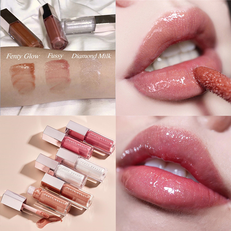 น้ำตาลกรวด ลิปกลอสใส Fb Glow Lip Gloss ลิปกลอสเพิ่มผิว Moisturizing Fine Flash Mirror Glass Toot Lip