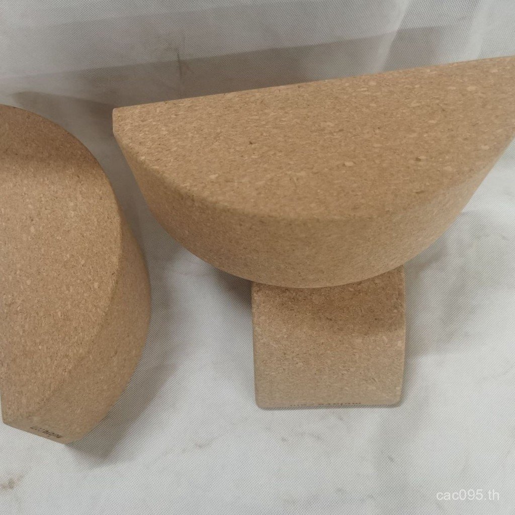 อุปกรณ์โยคะ Cork ครบเซ็ท: อิฐโยคะ, หมอนโยคะ, และ Cork Ball | 8OYE