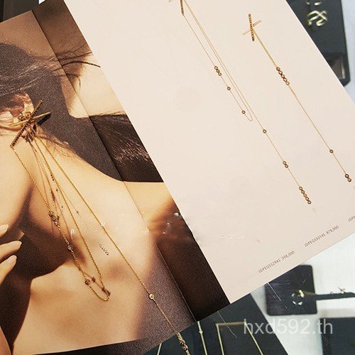 ต่างหูเพชรปีกนกSterling Silver และGold 14K สไตล์Bae Suzy