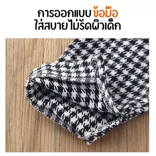 Moodeng Baby เสื้อเชิ๊ต ลายสก็อต น้ำตาล ขาวดำ ผ้าลายฟันสุนัข คอปก กระดุม แขนยาว ผ้าหนา สำหรับเด็กชาย ดีไซน์คลาสสิก