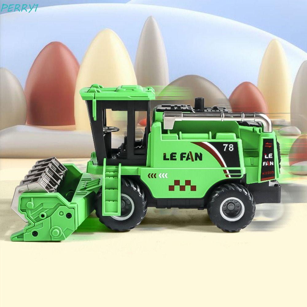 PERRY Kids Farmer Cart Toy, Dump Truck Crane Simulation Farm Harvester Toy, Pull-back Truck Model Ma