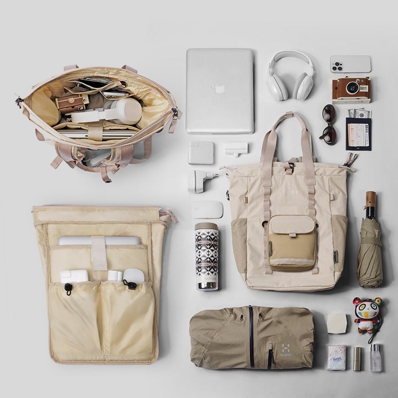 MSquare Travel Aesthetics กระเป๋าเป้สะพายหลัง 18L ขนาดใหญ่ พร้อมฟังก์ชันหลากหลาย สำหรับการเดินทางและ