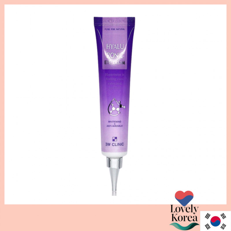 [3W CLINIC] Hyaluronic Eye Cream 40ml – Hydrating Eye Cream for Dry, Fine & Tired Under Eyes