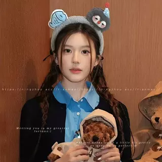 ที่คาดผมตุ๊กตาการ์ตูนน่ารักสไตล์เกาหลีสําหรับผู้หญิงสไตล์ใหม่สําหรับ 2025 เหมาะสําหรับล้างหน้าและมาส์กหน้าทา