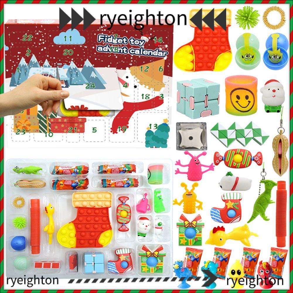 RYEIGHTON Christmas Fun Pop Fidget Bubble Toy Set 24DAYS
