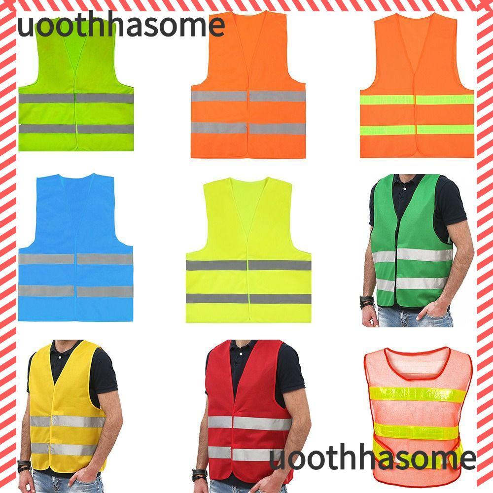 1PC เสื้อกั๊กสะท้อนแสงเพื่มความปลอดภัย การขี่จักรยาน สวมใส่ง่ายสำหรับกลางคืน