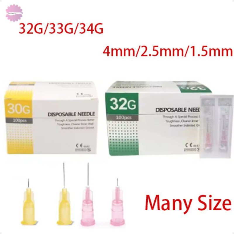 New Made in Korea 30G 32G 34G disposable beauty Painless needle 100pcs 4mm/13mm/25mm needle