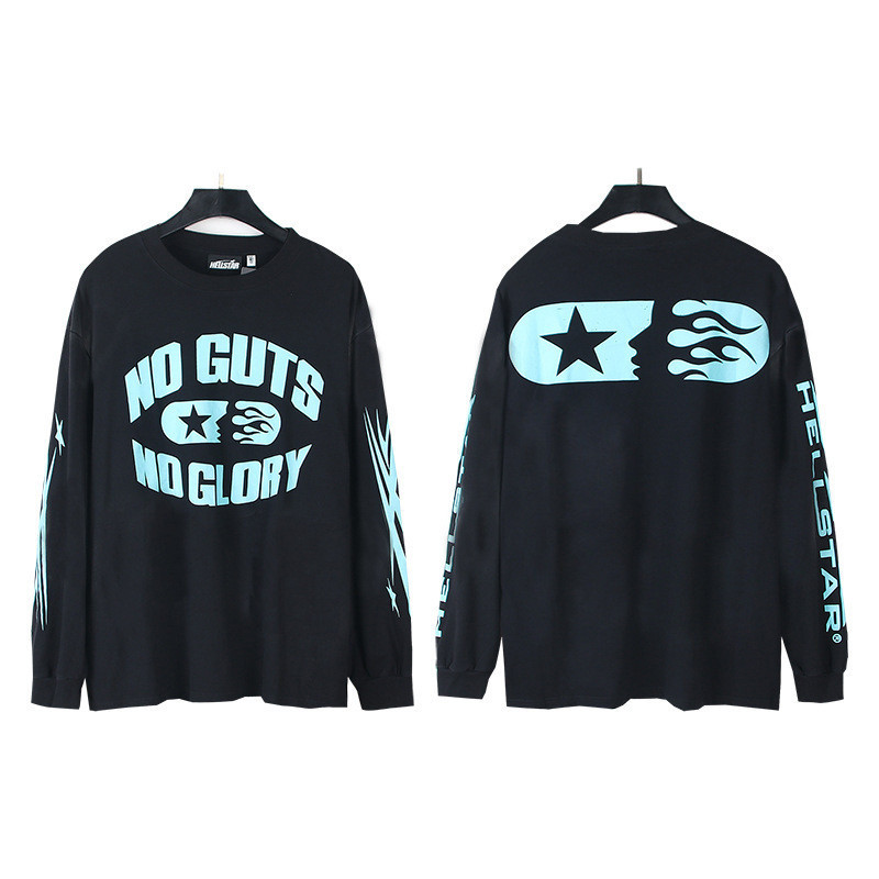 เสื้อยืดแขนยาวผู้ชายจากผ้าฝ้าย 100% สไตล์ STREET FASHION