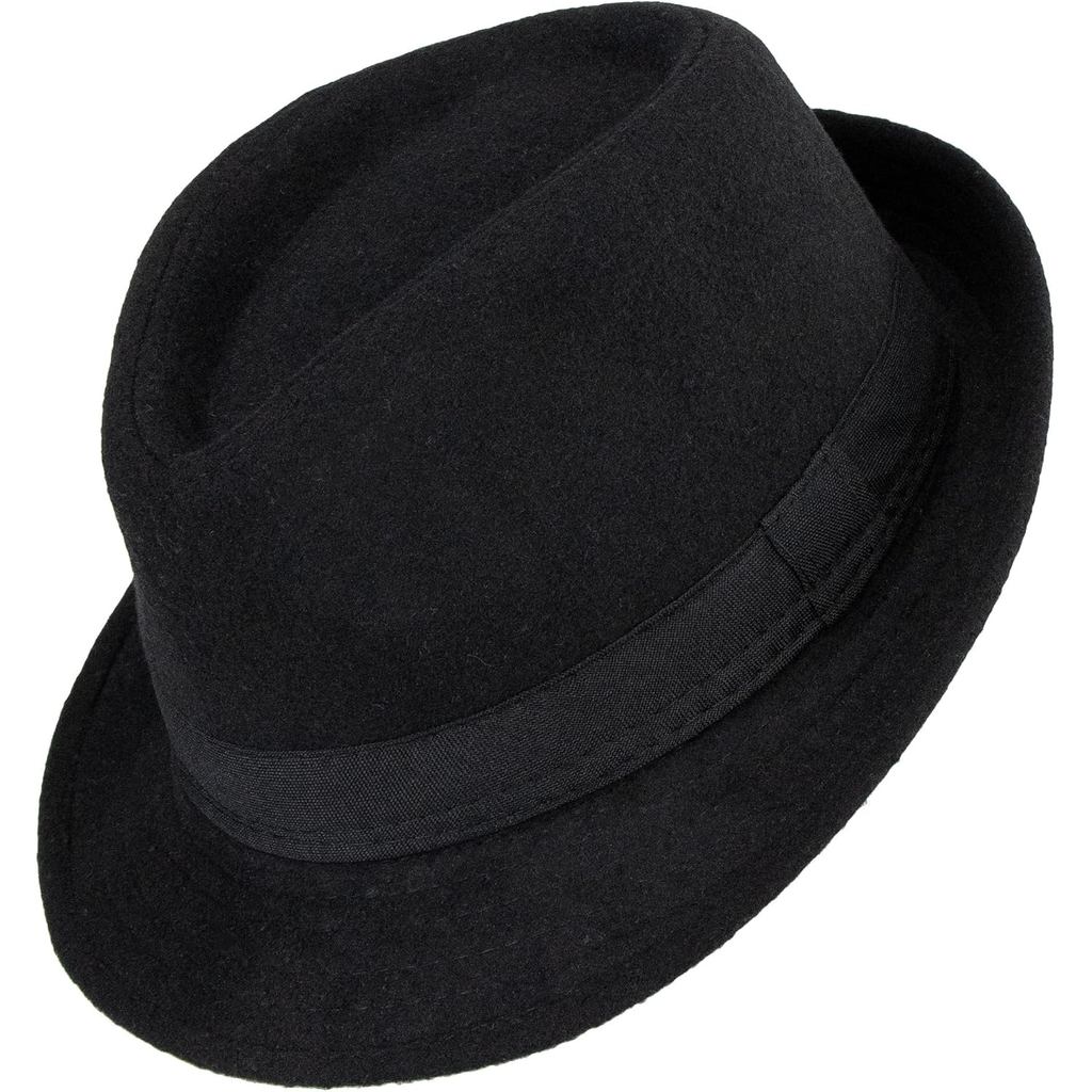 Unisex Classic Fedora Hat Manhattan 1920s Short-Brim Panama Jazz Hats for Men Women