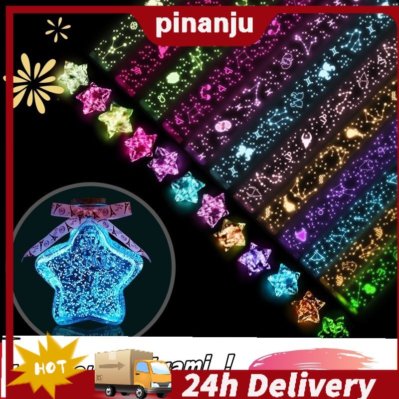Luminous Star Origami DIY Handmade Wishing ขวดความหมาย Star Wishing ขวดแฟนแฟนของขวัญสร้างสรรค์ของขวัญวันวาเลนไทน์ผู้หญิง
