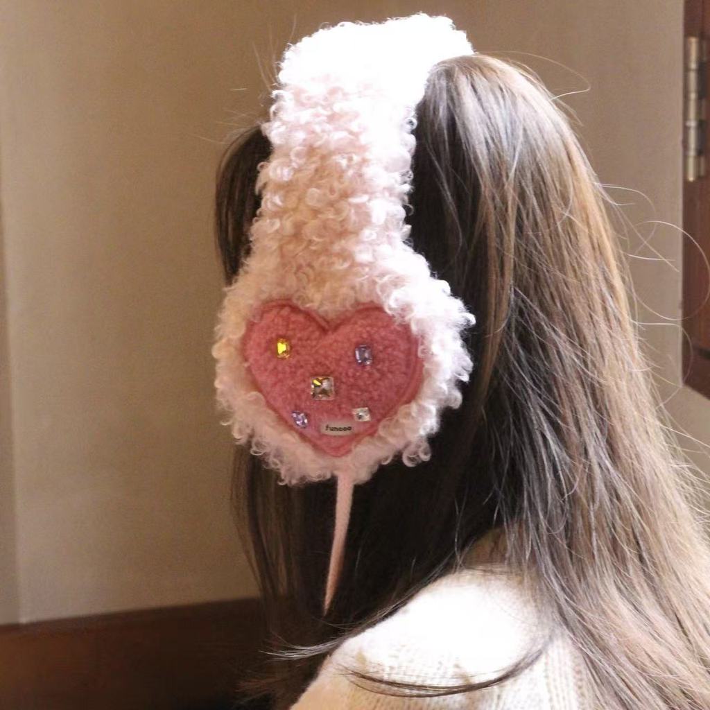 [ข้อเสนอพิเศษ] ที่ปิดหูกันหนาวตุ๊กตาสร้างสรรค์ฤดูใบไม้ร่วงฤดูหนาวที่อบอุ่นรักปิดหูกันหนาวนักเรียนขี่จักรยานสารป้องกันการแข็งตัวปิดหูกันหนาวมูลค่าสูงสาวหัวใจอินเทร