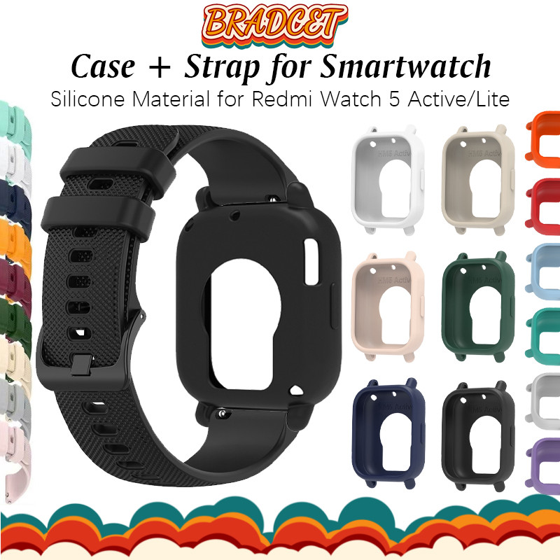 เคสซิลิโคน + สายรัด for Redmi Watch 5 Active อุปกรณ์ปกป้องกันกระแทกหน้าจอ for Xiaomi Redmi Watch 5 Lite Case Strap