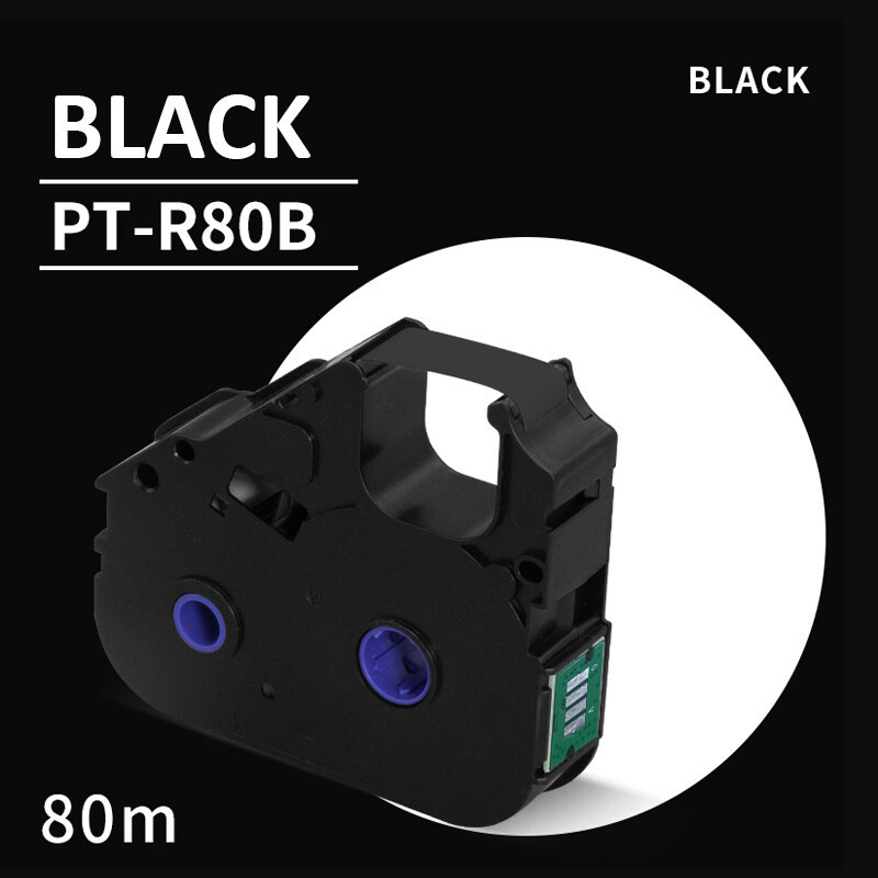 P800/PT1010 line เครื่องพิมพ์ริบบิ้น PT-R80B เทปคาร์บอนสีดําจํานวนแขนเครื่องพิมพ์ริบบิ้น PT-R80R เคร
