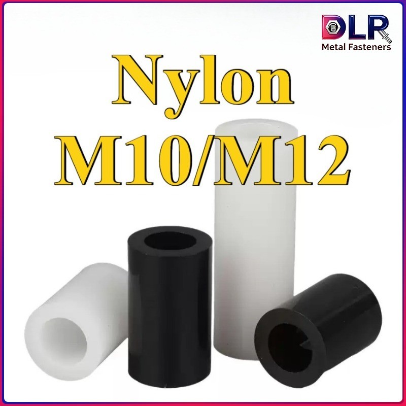 คอลัมน์พลาสติกทรงกระบอกกลวงรูผ่านสองด้าน ABS/ไนลอน กันไฟฟ้า นํ้าหนักเบา กั้นระยะคงที่ ขนาด M10-M12 [