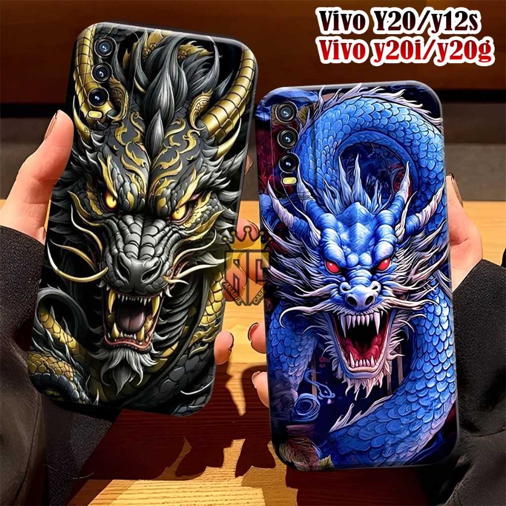 Softcase VIVO Y12S Y20 Y20S Y20A Y20SG Y20I Fashion Case Dragon Wallpaper Motif - เคส Vivo - เคส Viv