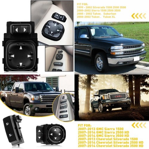 1X Black 9-Pins Switch Mirror For Chevrolet GMC Car Auto Accessories Perfect Fit