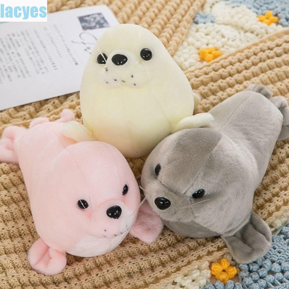 LACYES Seal ตุ๊กตาตุ๊กตา, หมอนสัตว์ Fluffy Seal Plush ตุ๊กตาของเล่น, Cozy Plushy Comfy น่ารัก Sea Li