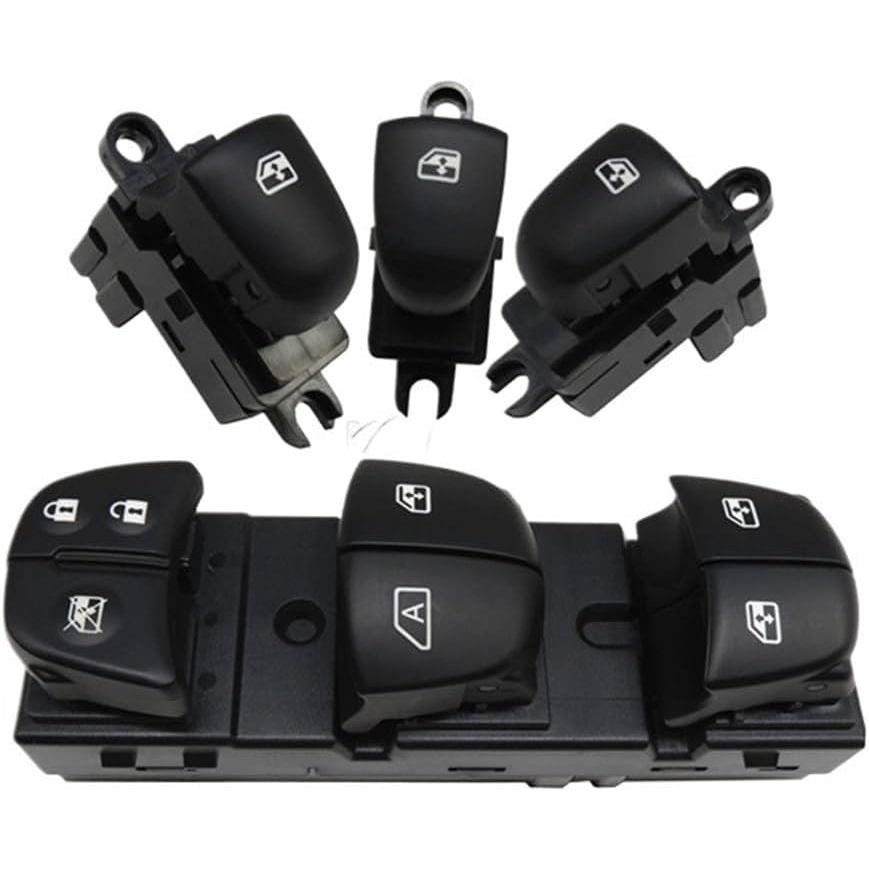 สี่ Windows LED ควบคุมสวิทช์กระจกยกปุ่มใช้งานร่วมกับ Nissan X-Trail T32 2014-2017, Qashqai J11 2016-