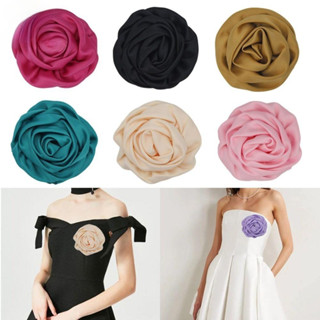 เข็มกลัดม้วนดอกไม้ แฮนด์เมด ขนาด 7 ซม. เหมาะสําหรับเสื้อผ้าต…