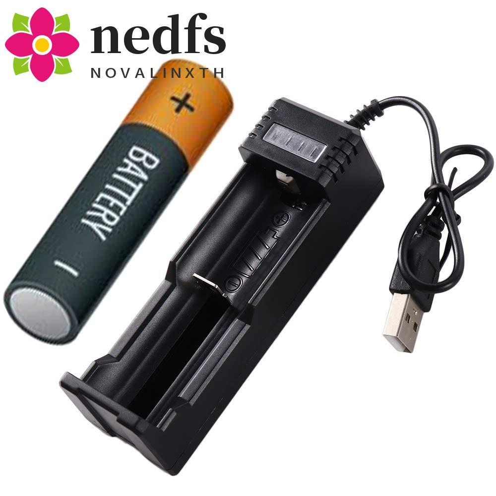 NEDFS 18650 แบตเตอรี่ลิเธียมสําหรับไฟฉายของเล่น 3.7V-4.2V Auto Stop Charger 8650 14500 26650 ความปลอ