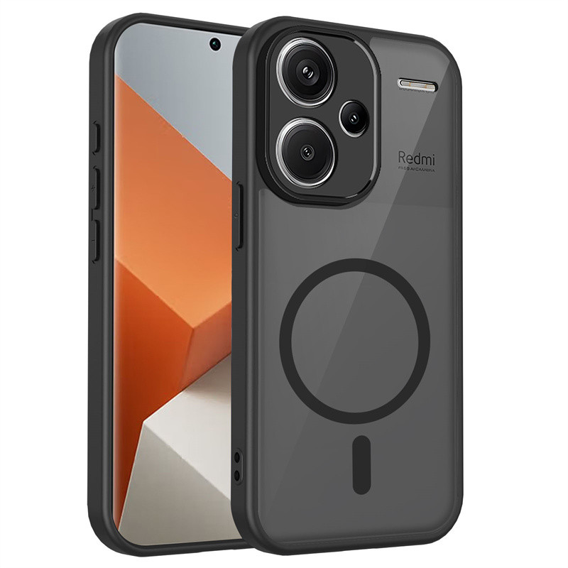 สําหรับ Redmi Note 13 Pro Plus, เคสโทรศัพท์สีดําโปร่งใสฝ้าขายดี, PC ชาร์จไร้สายฝาครอบป้องกันการตกกระแทก ราคา ถูกที่สุด ดีลบีเคเค รูปภาพหลัก