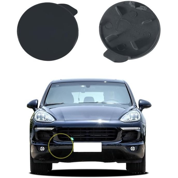 รถกันชนหน้า Tow Hook Cover ใช้งานร่วมกับ Porsche Cayenne 2015 2016 2017 2018 92A 958.2 Fit ฐาน GTS S