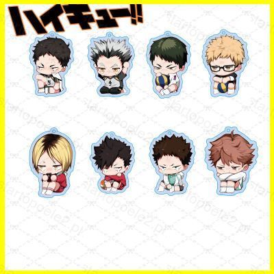 เซนต์2 ไฮคิว!! พวงกุญแจอะคริลิค Hinata Shoyo Kageyama Kenma Crying Face อะนิเมะพวงกุญแจกระเป๋าจี้น่า