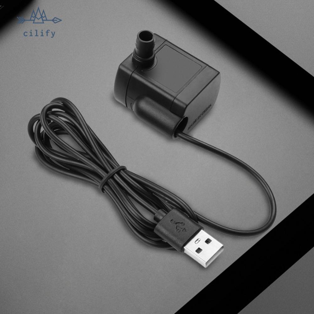 [Cilify.th] ปั๊มน้ําใต้น้ํา USB 3.5-9V มอเตอร์ไร้แปรงถ่านปั๊มน้ําขนาดเล็ก 1-3W ปั๊มน้ําเงียบ 180L/H 