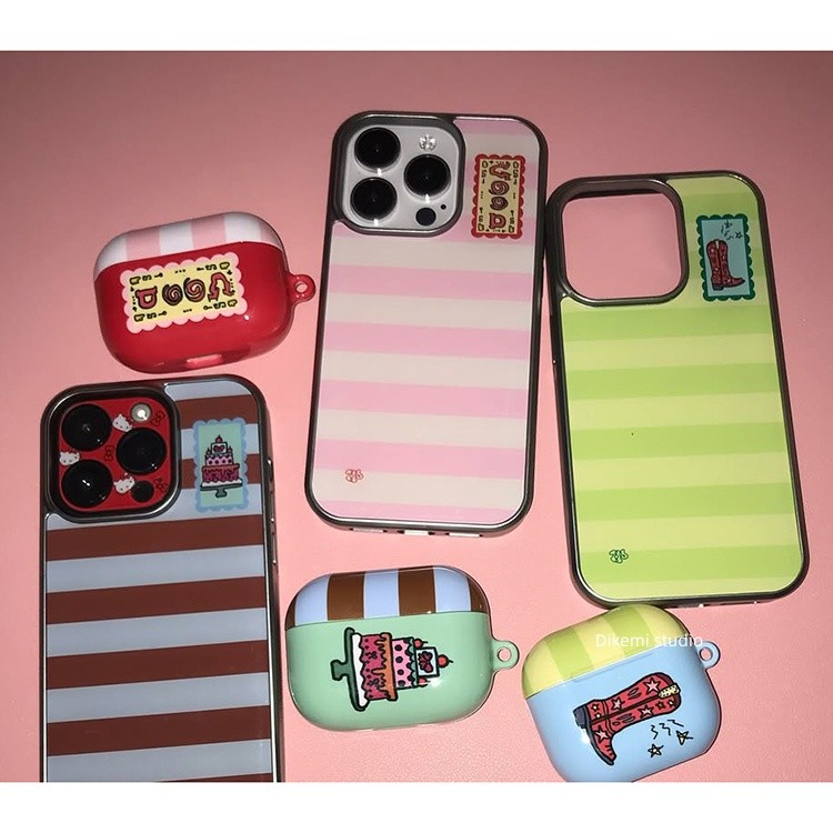 เคสลายสไตล์ Y2K ของเกาหลีสําหรับ iphone 17/16promax/15 promax/13/12/14pro/11 เคสโทรศัพท์