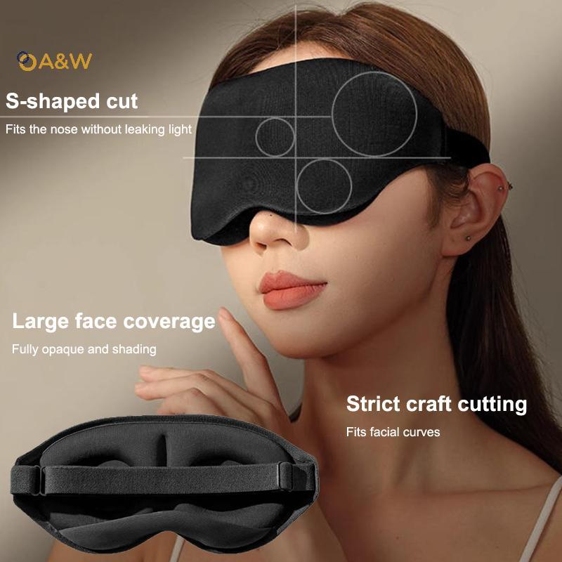 A & W 3D ckout Sleep Mask Sleeping Eye Mask Blindfold สําหรับ Unisex นุ่มยางบรรเทา Eye Cover Night S