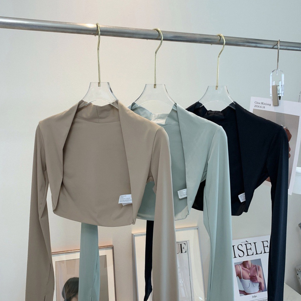 【YOGATRUTH】เสื้อแขนยาว แบบบาง เข้ารูป เหมาะกับใส่เล่นโยคะ สไตล์สปอร์ต