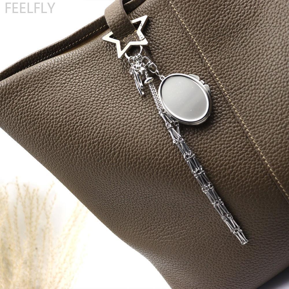 FEELFLY ลิปสติกกระเป๋าเก็บถุงตาข่ายจี้ที่ใส่ลิปสติก Chic Metallic Finish ทุกวันพกพา Essential อินเทร