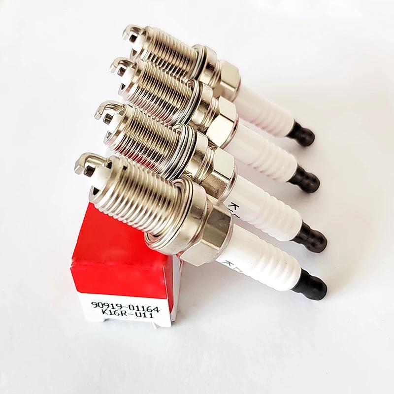 90919-01164 K16RU11 4 ชิ้นสําหรับ Toyota Tacoma 2001-2004 4 สูบ 2.4L 2.7L Iridium Spark Plug 9091901